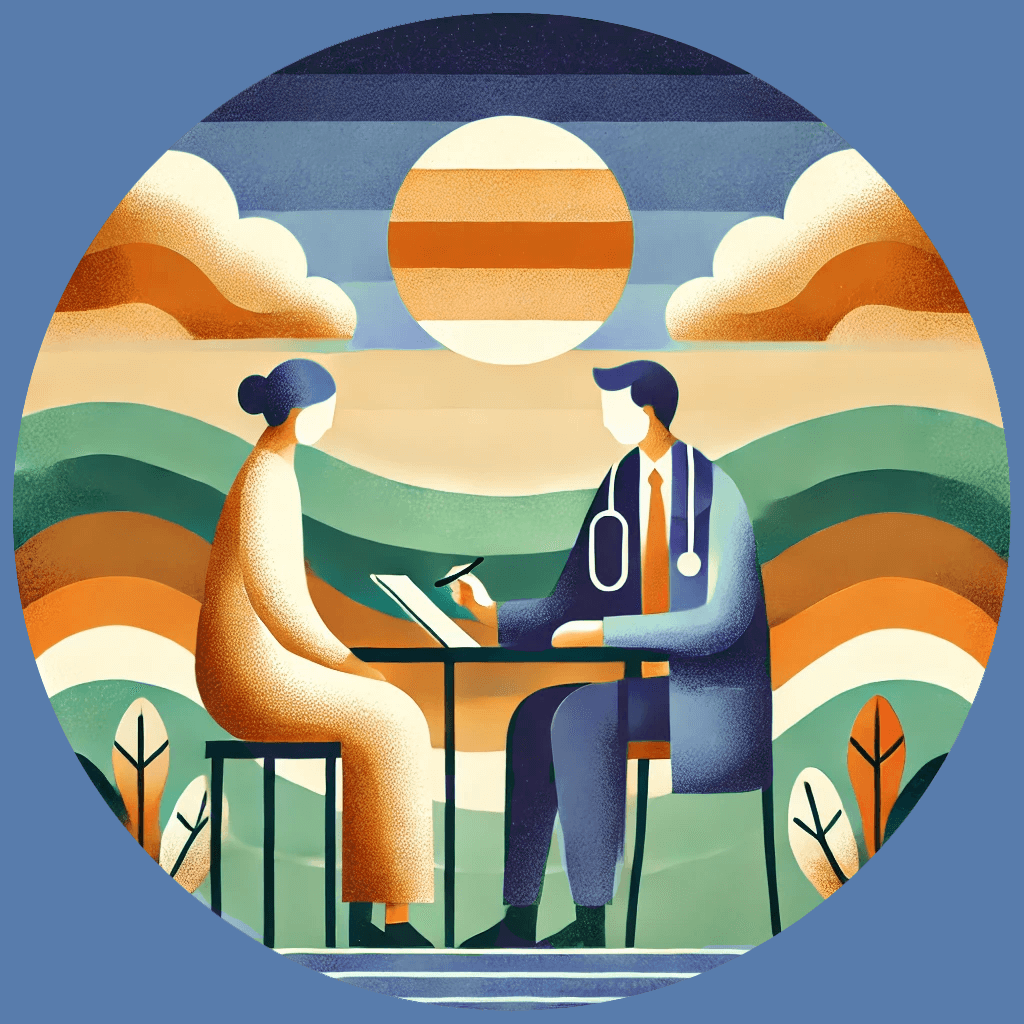 doctor consulting patient about pain management